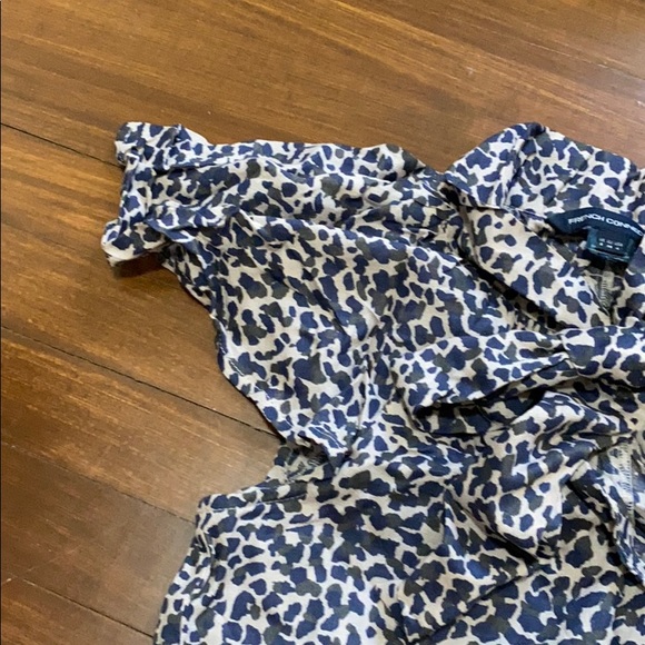 French connection bow tied printed blouse - Picture 4 of 4